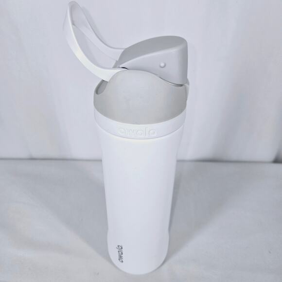 OWALA FREESIP WHITE 24oz STAINLESS STEEL COLD BEVERAGE BPA FREE BOTTLE, W/ STRAW - Picture 13 of 14